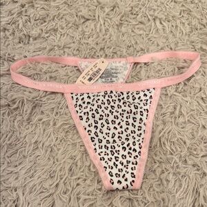 NWT Rare VTG 2010 Y2K VS PINK Cheetah Print Thong Deadstock XS